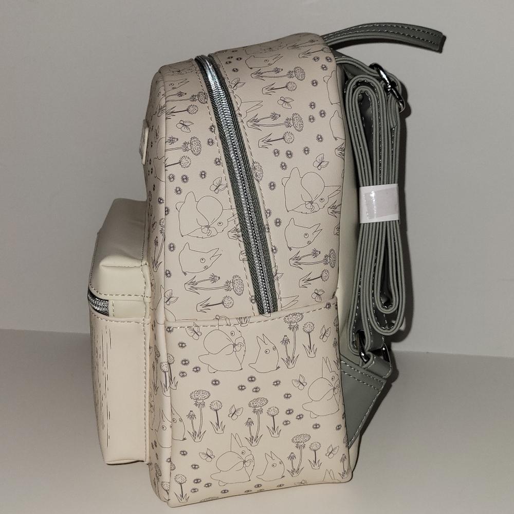 Loungefly Studio Ghibli Totoro Rain Mini Backpack and Tech Wallet - Picture 4 of 16